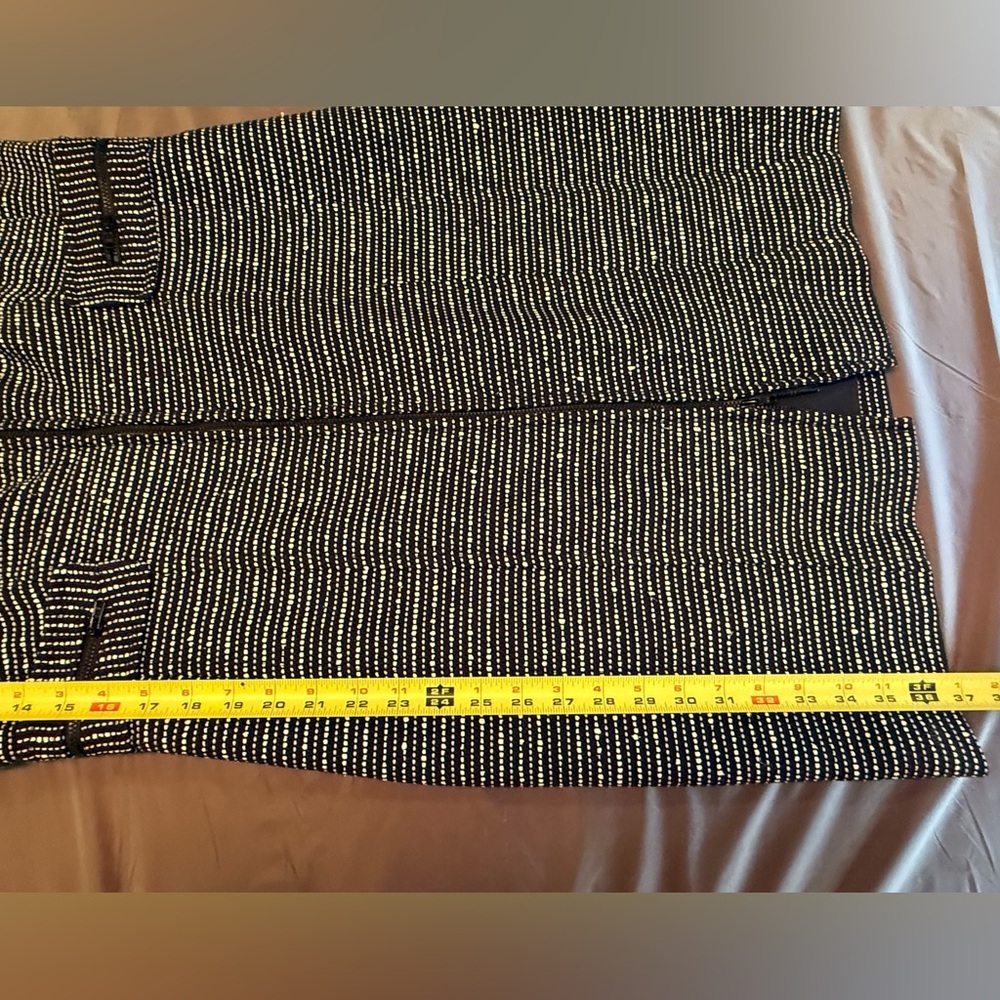ECCOCI by Carlisle Navy/White Tweed Cap Sleeve Dress Size 12/L - Picture 3 of 9